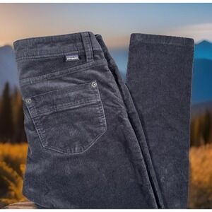 Patagonia Women Pants 26 Dark Purple Jeans Corduroy Organic Cotton 30" Inseam